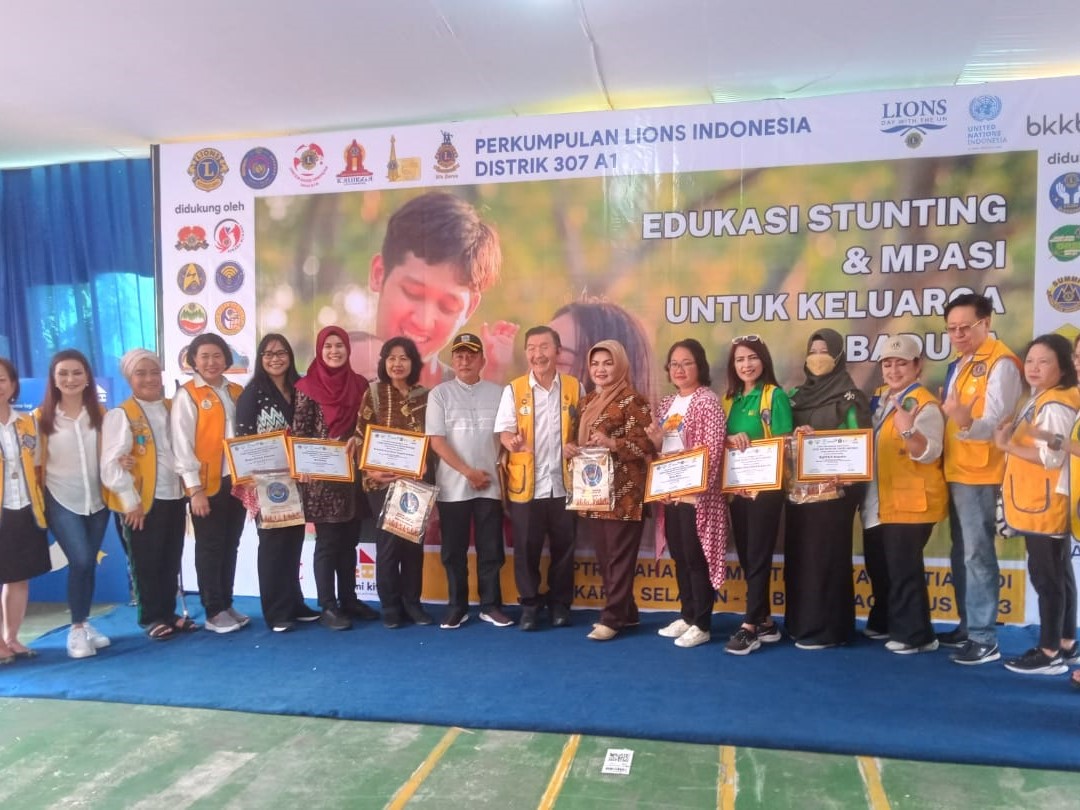 Lions Club akan memfasilitasi edukasi mengenai stunting dan pemberian makanan penunjang air susu ibu (MPASI) di berbagai daerah. 