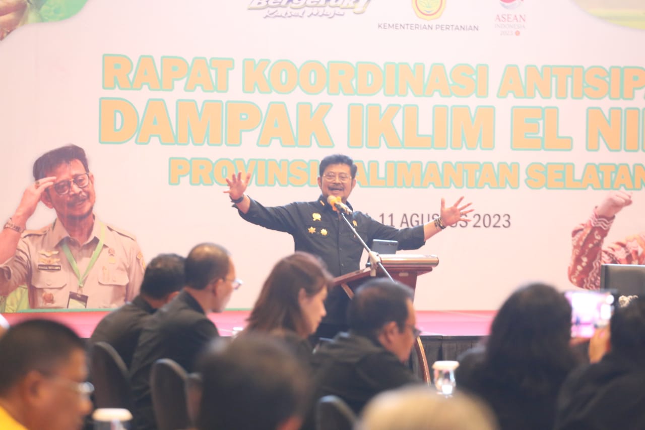 Mentan SYL Dorong Kalsel Antisipasi Dampak El Nino untuk Penopang Pangan Nasional