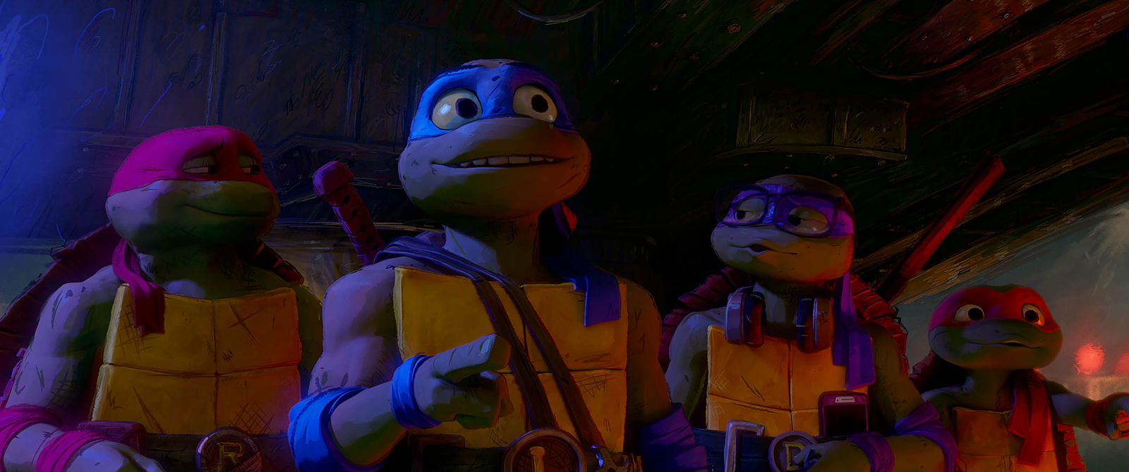 Salah satu adegan film Teenage Mutant Ninja Turtles: Mutant Mayhem (TMNT) 