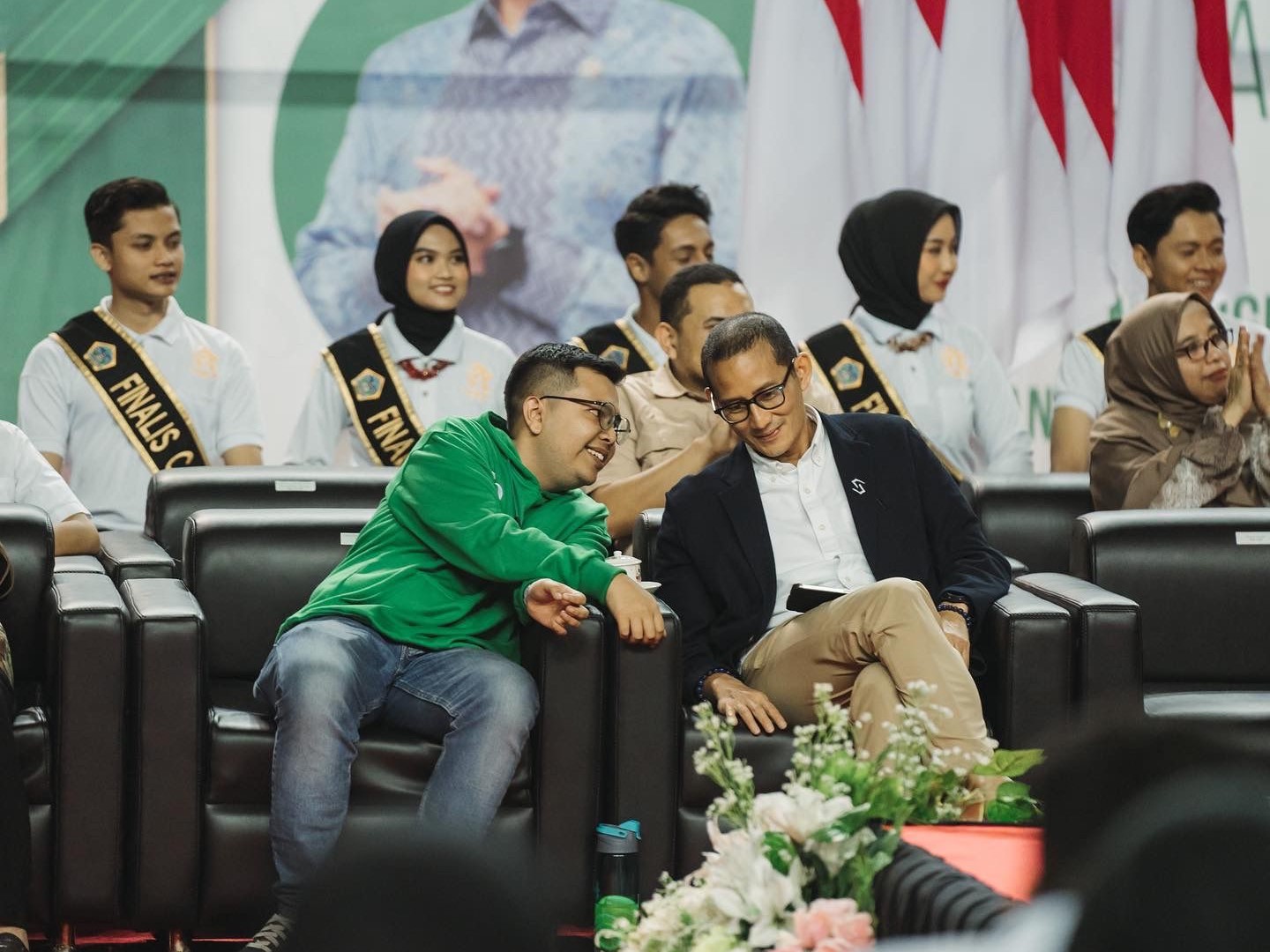 Sandiaga Uno bersama Rian Septrianto Maulana.