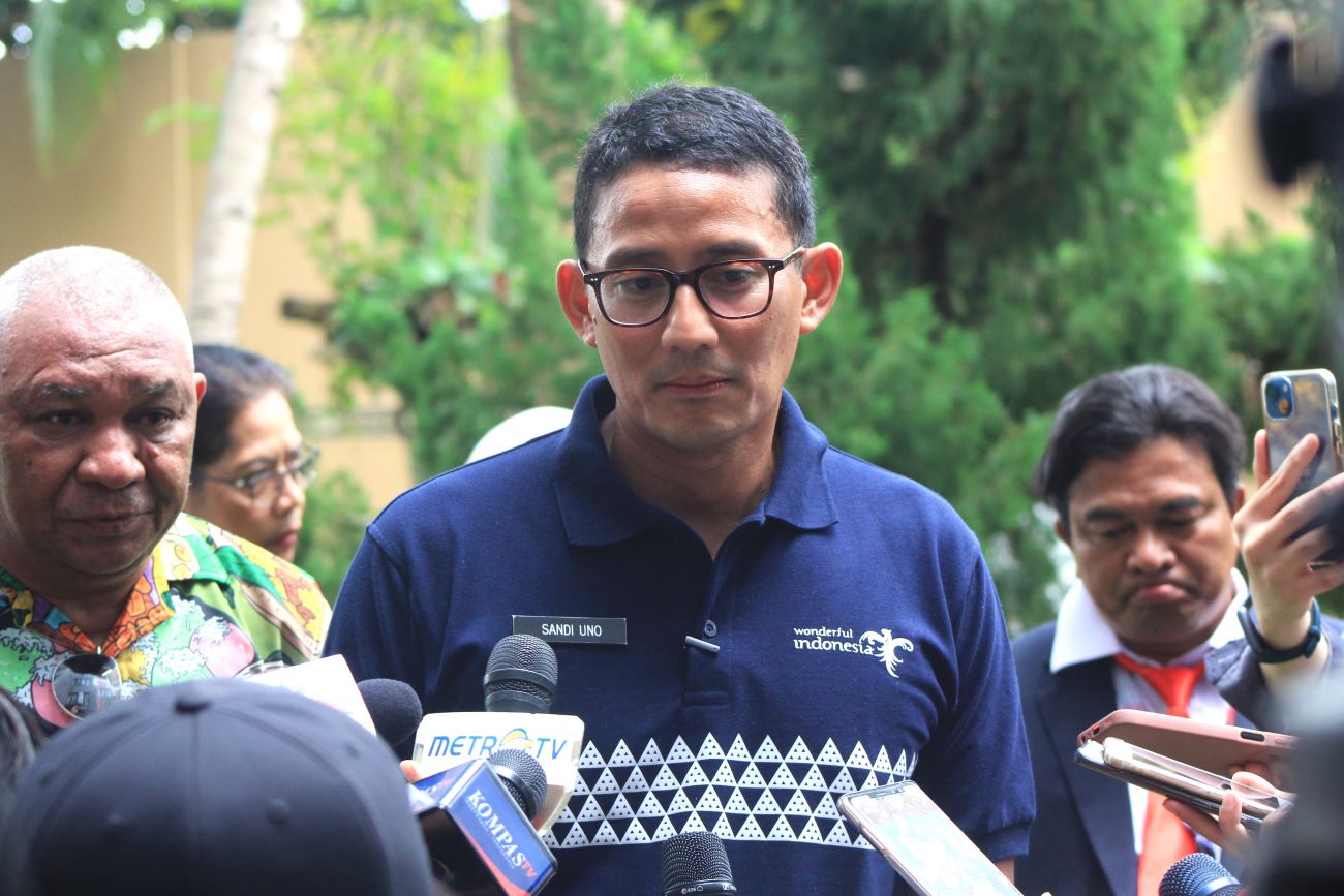 MENTERI Pariwisata dan Ekonomi Kreatif (Menparekraf) Sandiaga Uno.