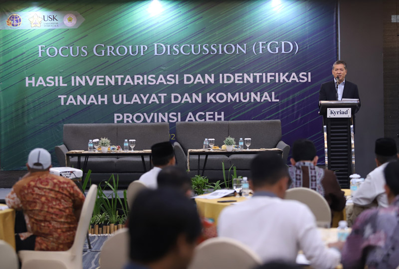 Sebanyak 148 bidang tanah ulayat di Aceh yang tersebar di 10 daerah berhasil didata oleh Universitas Syiah Kuala.