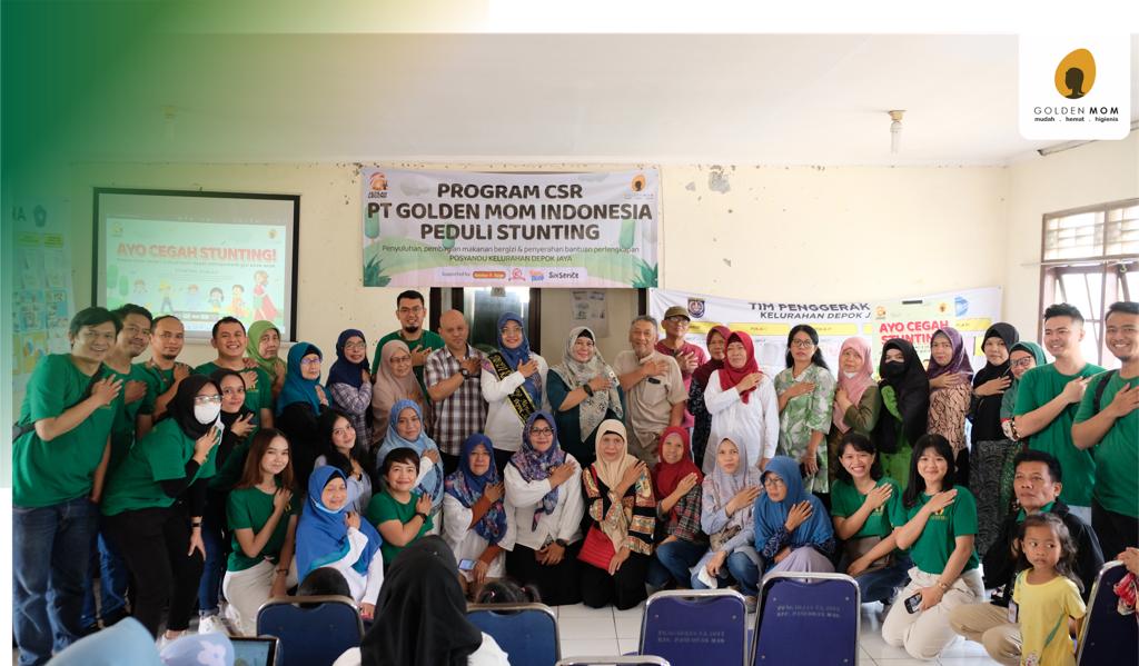 PT Golden Mom Indonesia menyelenggarakan CSR Talkshow Bertema “Ayo Cegah Stunting dengan Perbaikan Pola Asuh Orang Tua” di Depok.