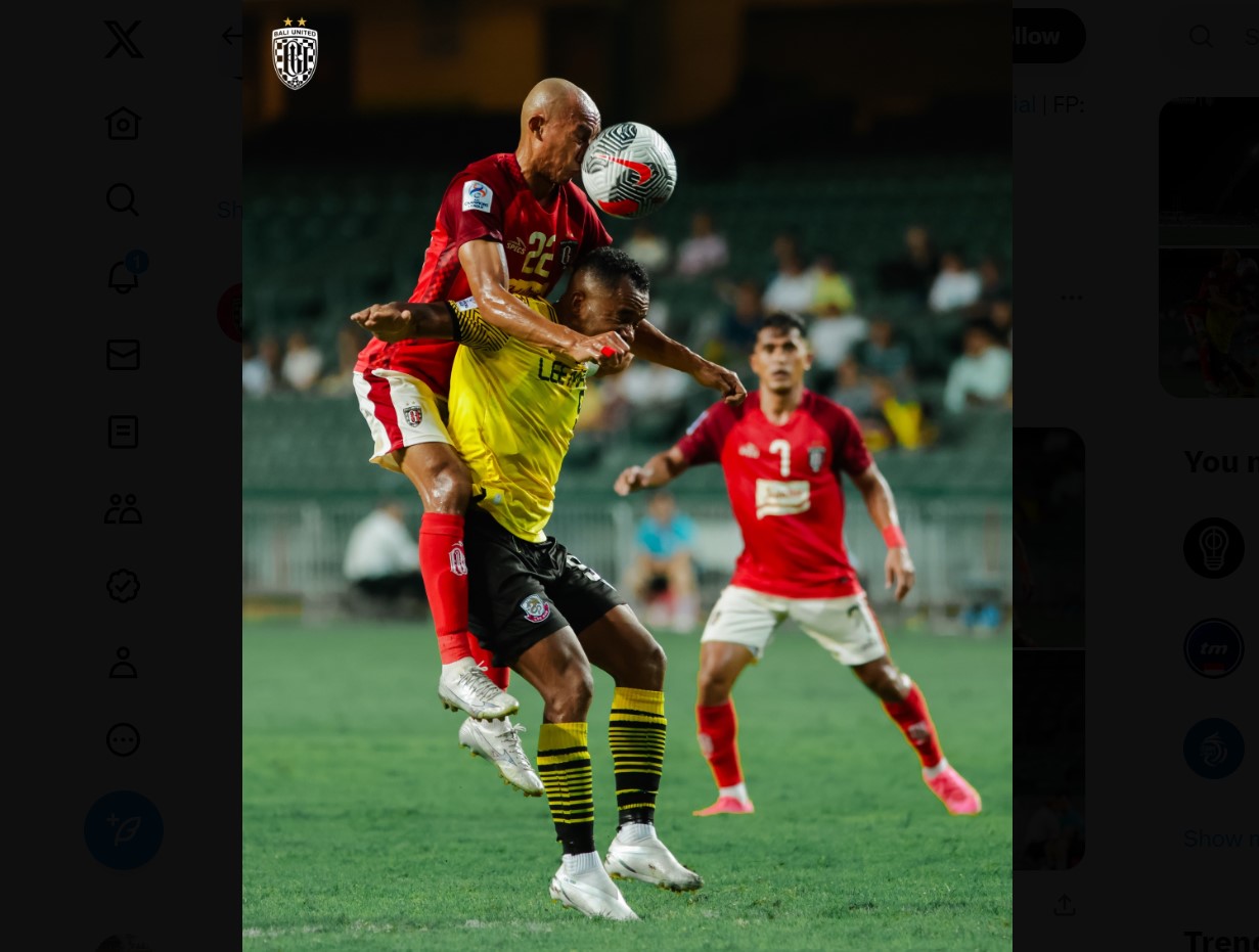 Laga kualifikasi Liga Champions Asia antara Lee Man FC dan Bali United