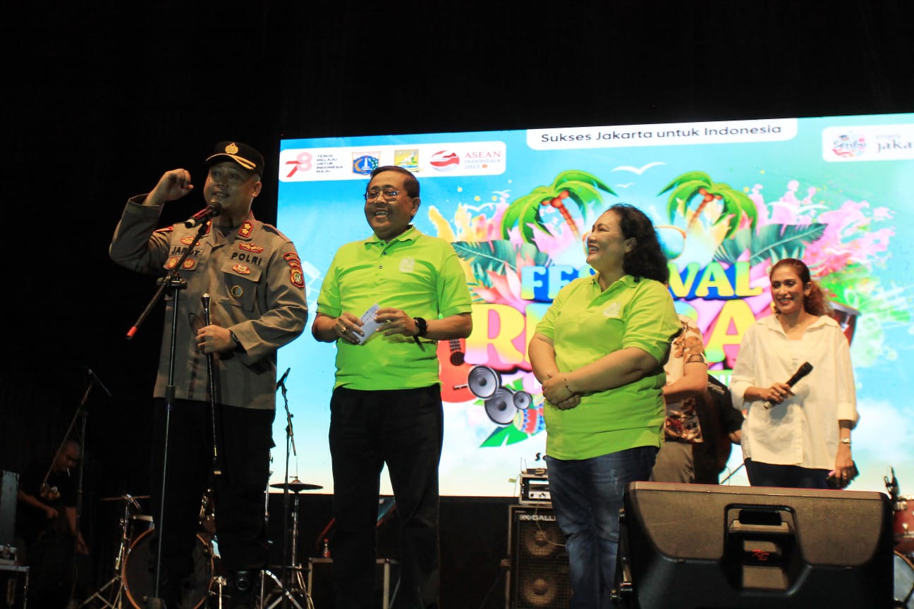 Memperingati HUT ke-78 RI, Suku Dinas Pariwisata dan Ekonomi Kreatif Kabupaten Administrasi Kepulauan Seribu menggelar festival reggae.