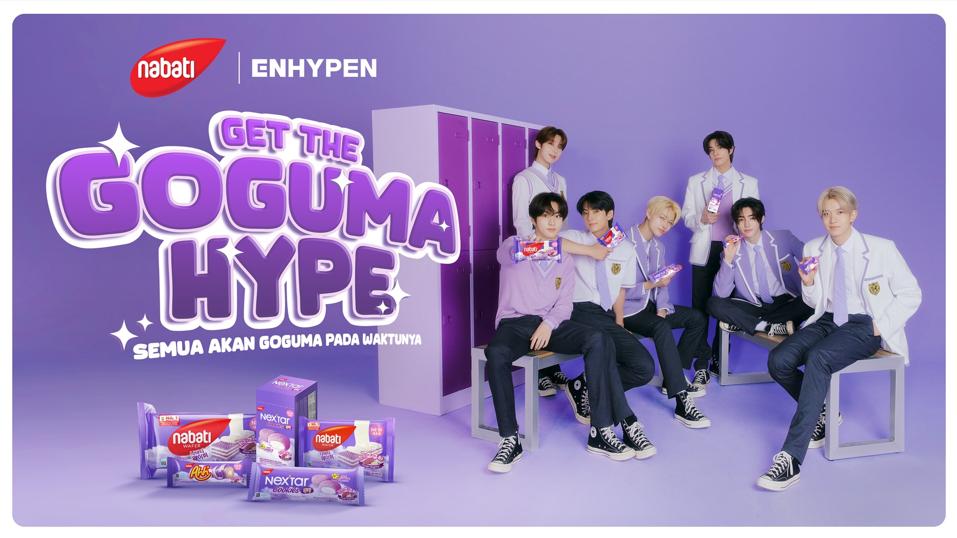 Idola K-Pop Enhypen menjadi brand ambasador produk baru Nabati, Goguma.