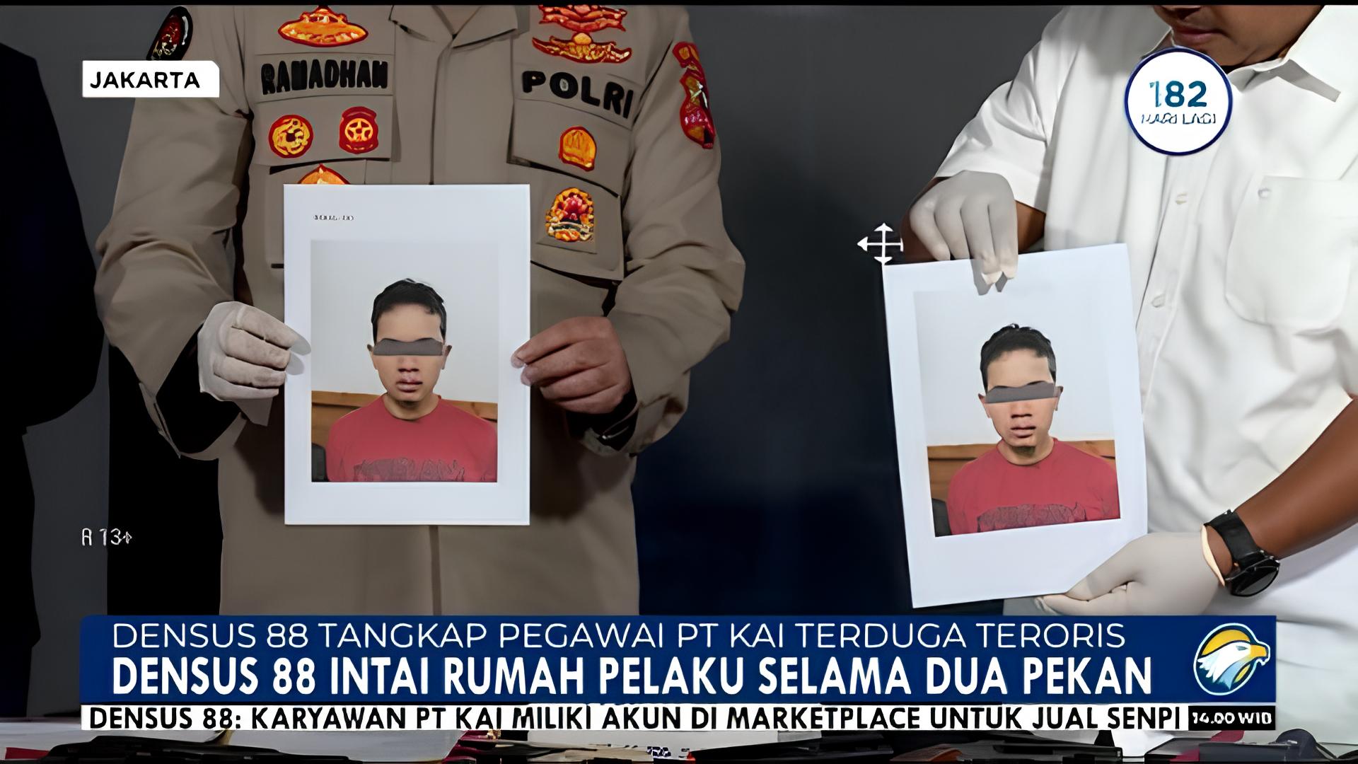Gambar karyawan PT KAI yang diduga sebagai teroris dan terafiliasi dengan ISIS.