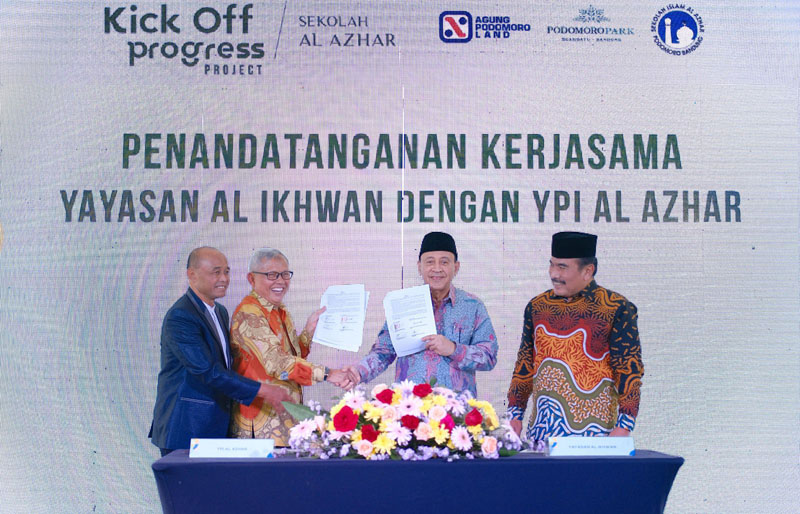 Pemerintah Kabupaten Bandung sambut baik pembangunan sekolah pendidikan islam untuk penignkatan SDM di kawasan itu.