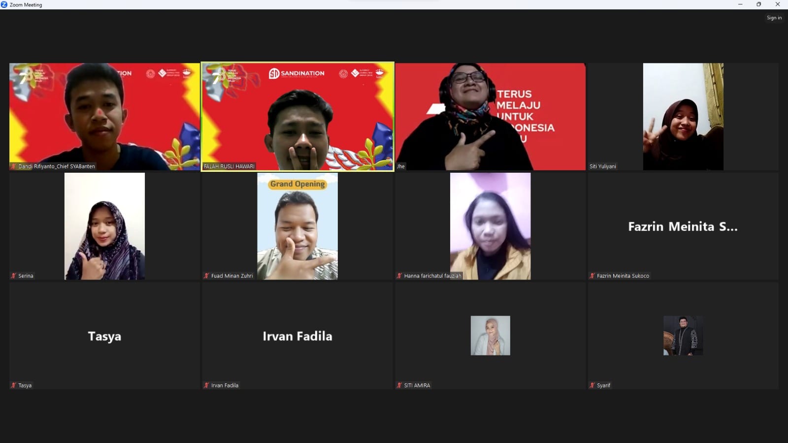 Sandination Berbagi Inspirasi dengan Kelompok Pemuda Untuk Mengisi Kemerdekaan