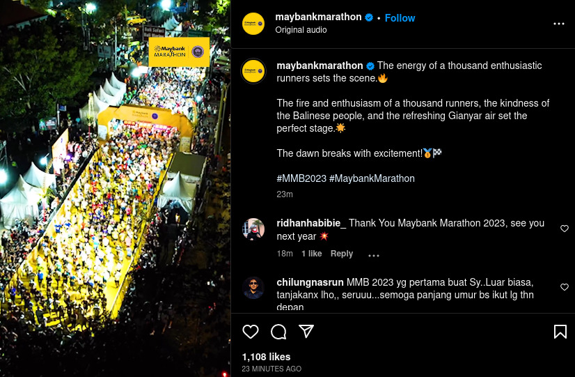 Gelaran Maybank Marathon 2023 di Bali.