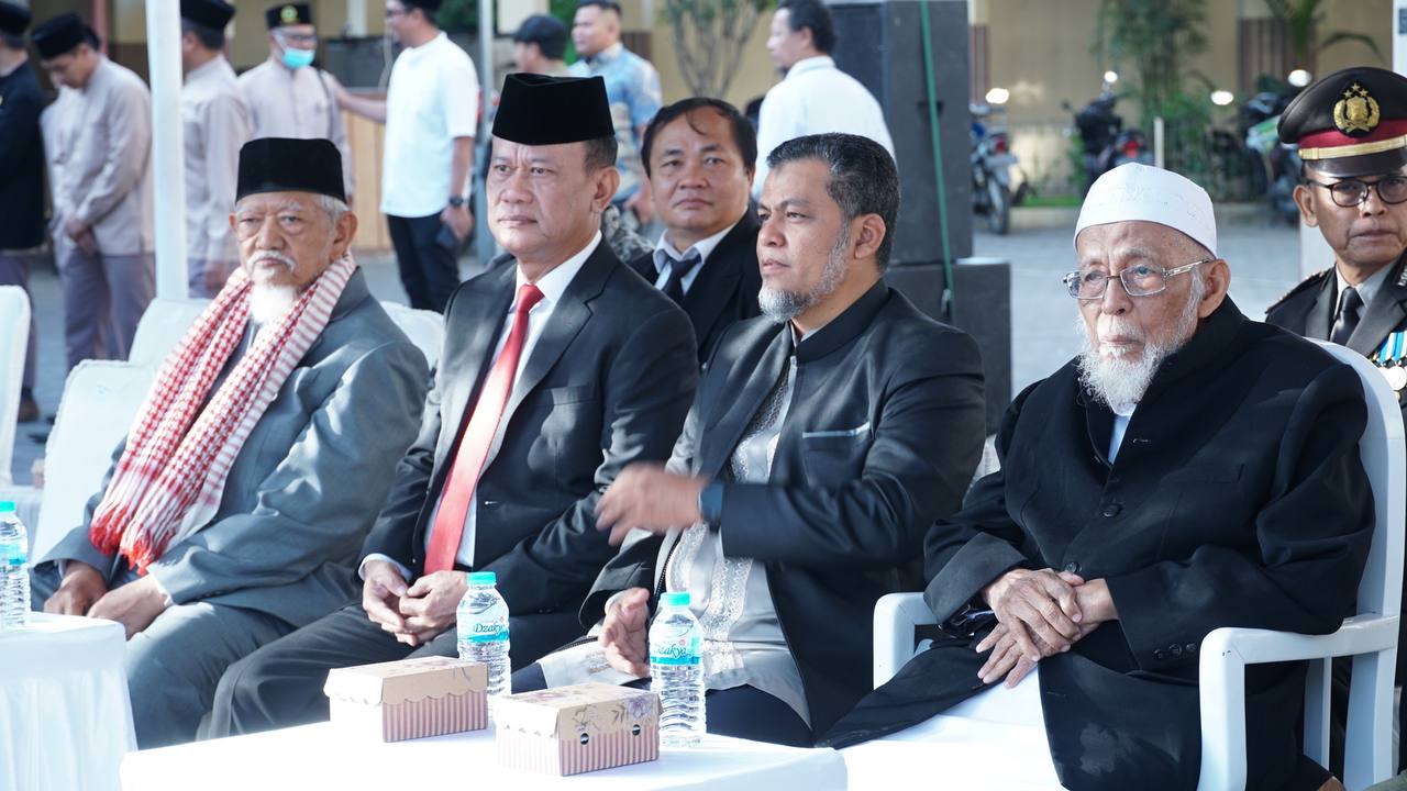 Peringatan HUT ke-78 Kemerdekaan RI di Pondok Pesantren Al Mukmin Ngruki Sukoharjo, Jawa Tengah, Kamis (17/8).