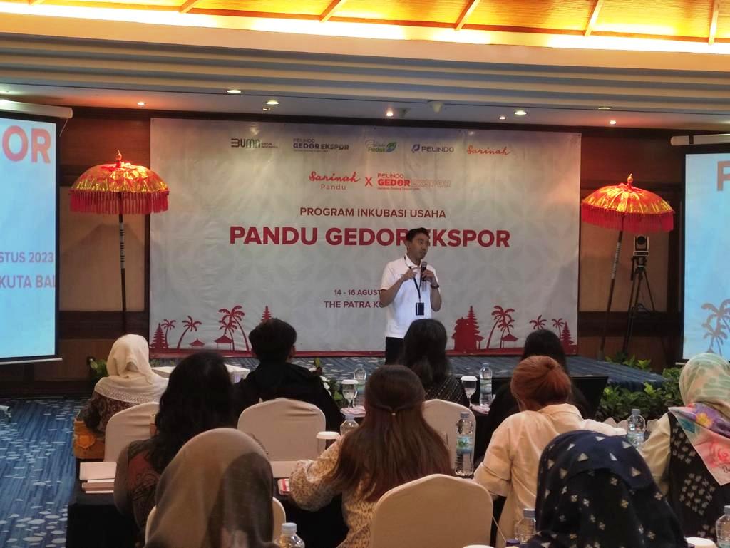 Pelindo melanjutkan Program Inkubasi Usaha Pandu Gedor Ekspor di Kuta, Bali, pada 14-16 Agustus 2023.