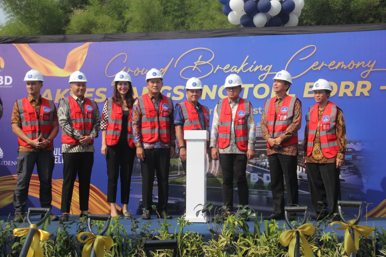 Ground Breaking pembangunan akses jalan OCBD menuju Tol BORR