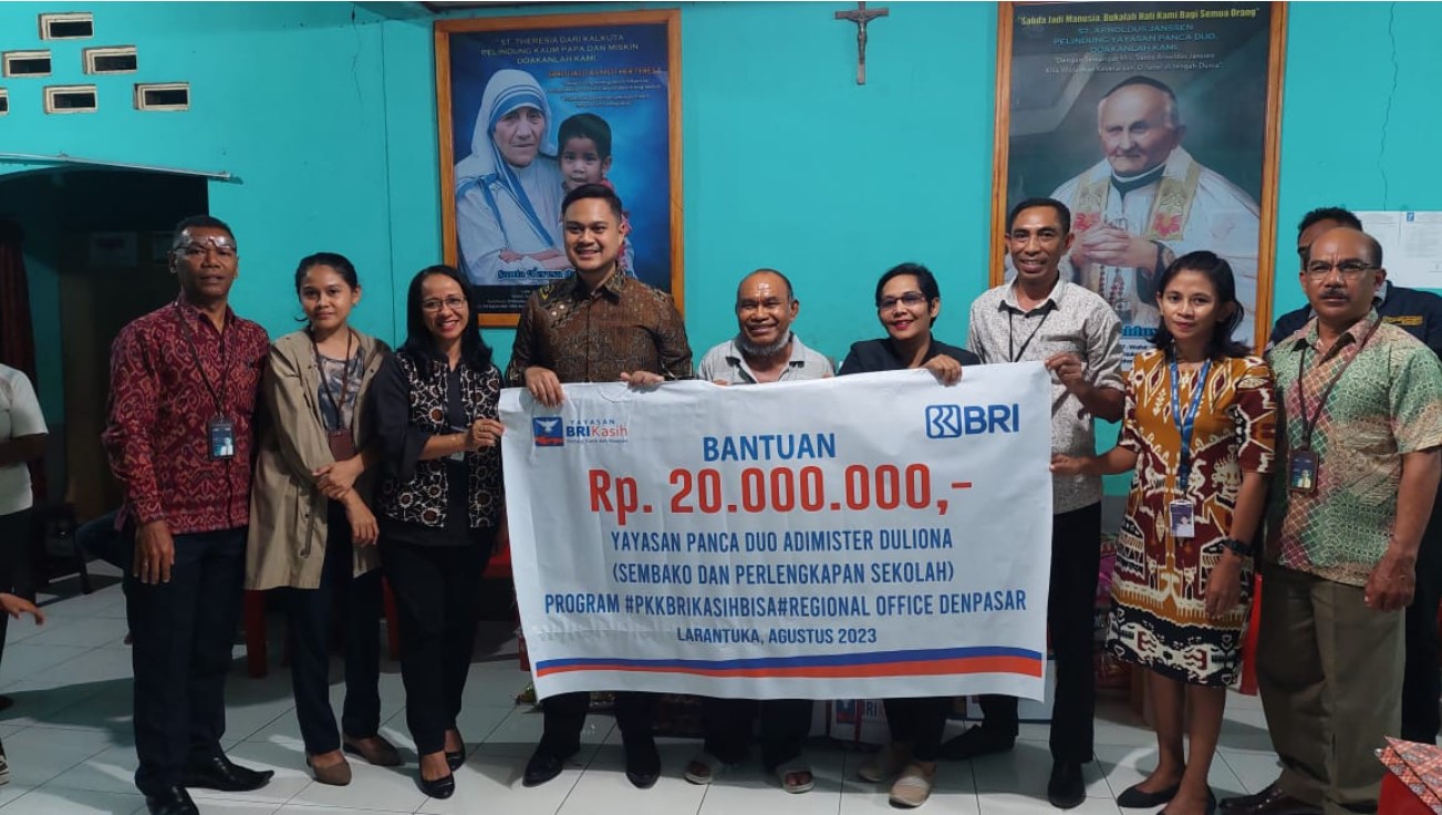 Kunjungan BRI Cabang Larantuka ke Panti Asuhan Adimister Duli Onan