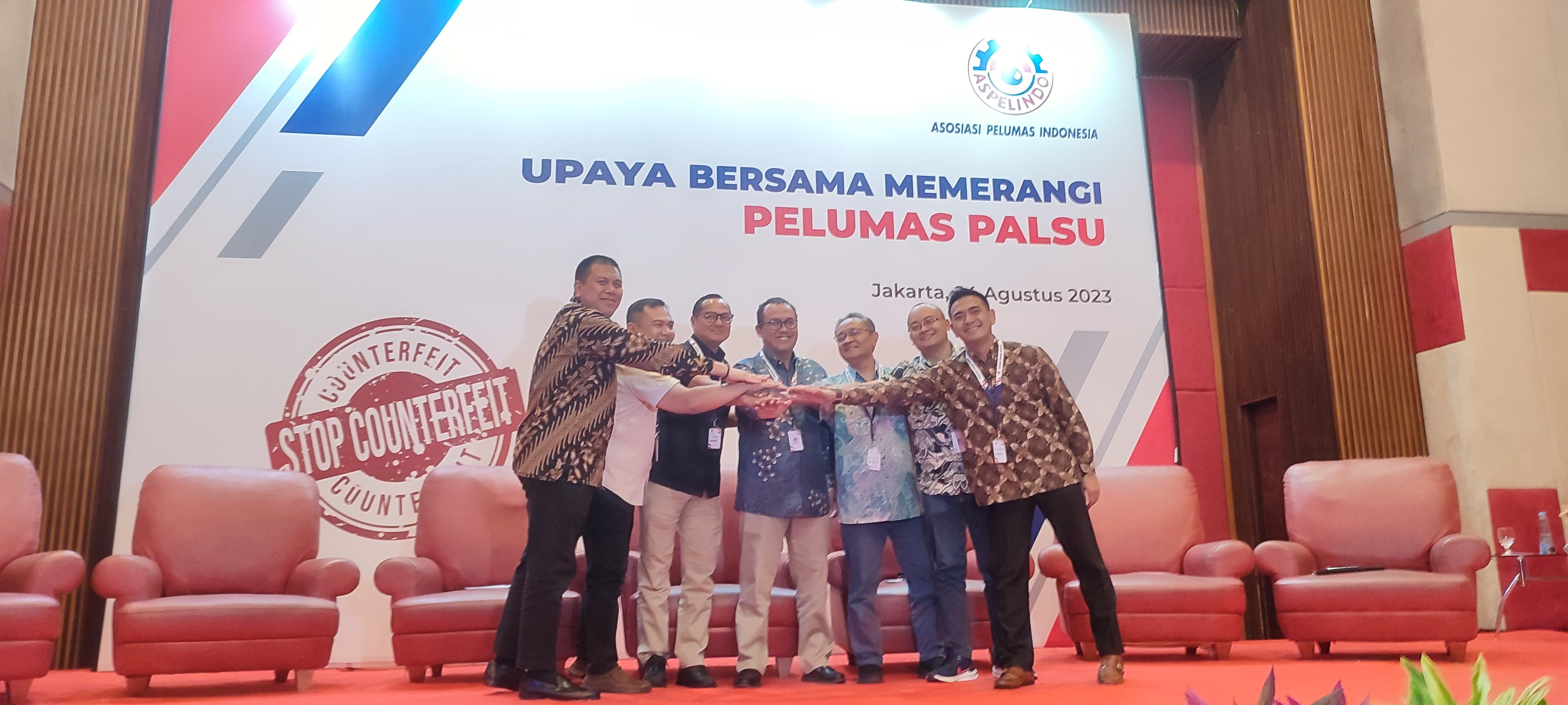 Talkshow interaktif membahas pelumas palsu yang digelar Aspelindo di Jakarta, Kamis (24/8).