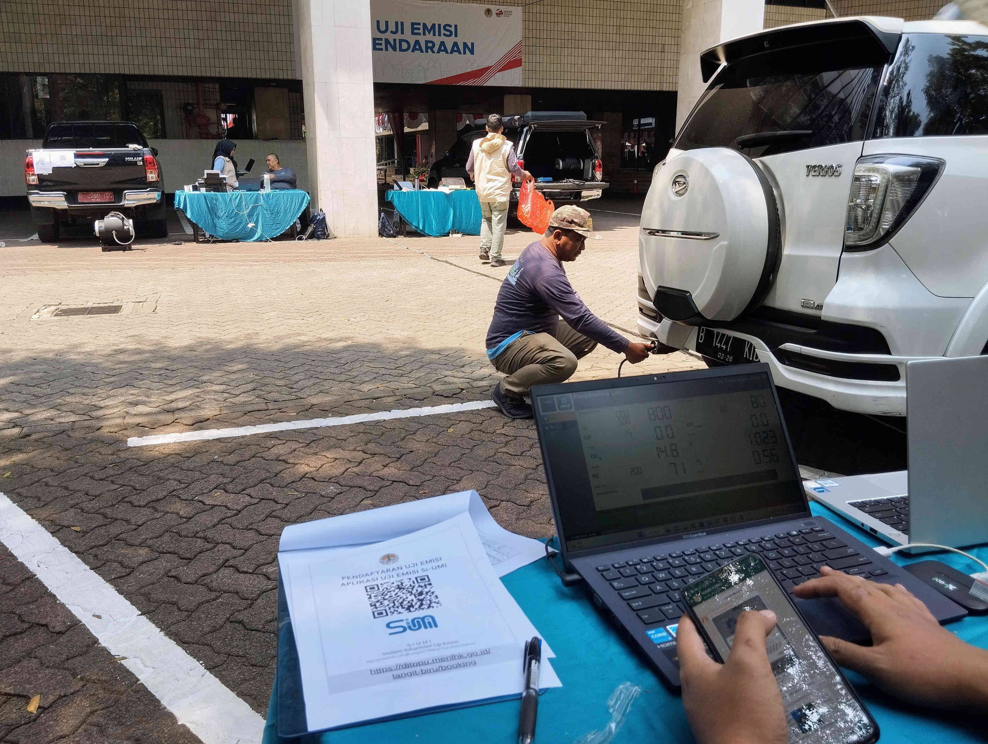 Pelaksanaan uji emisi kendaraan