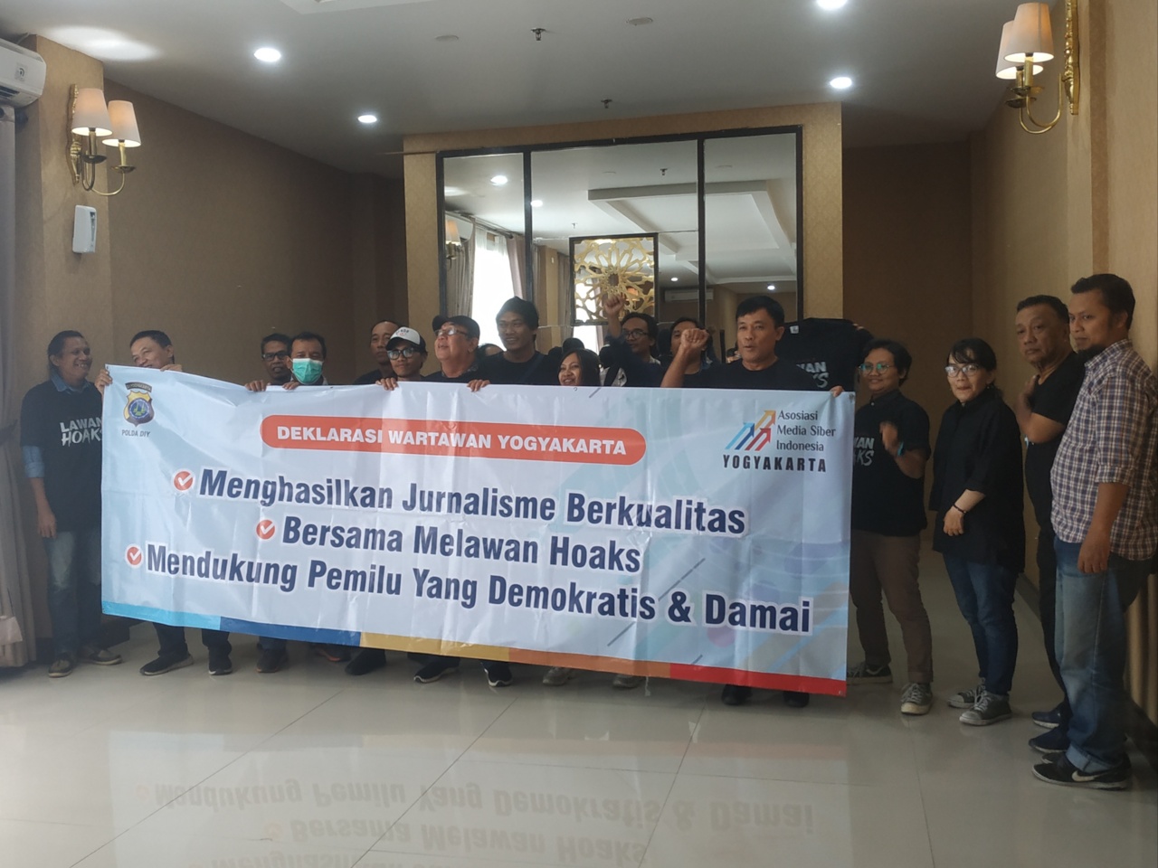 Focus Group Discussion bertajuk Pers, Jurnalisme Berkualitas dan Komitmen Mendorong Pemilu Damai diadakan oleh AMSI.