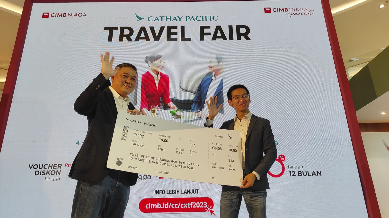 Pembukaan Cathay Travel Fair 2023 yang didukung CIMB Niaga. 