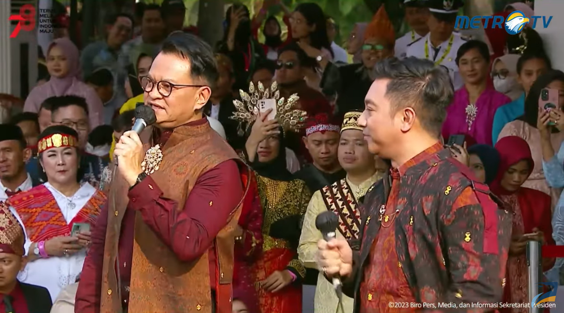 Aksi Kahitna di Istana Merdeka, Jakarta, Kamis (17/8).