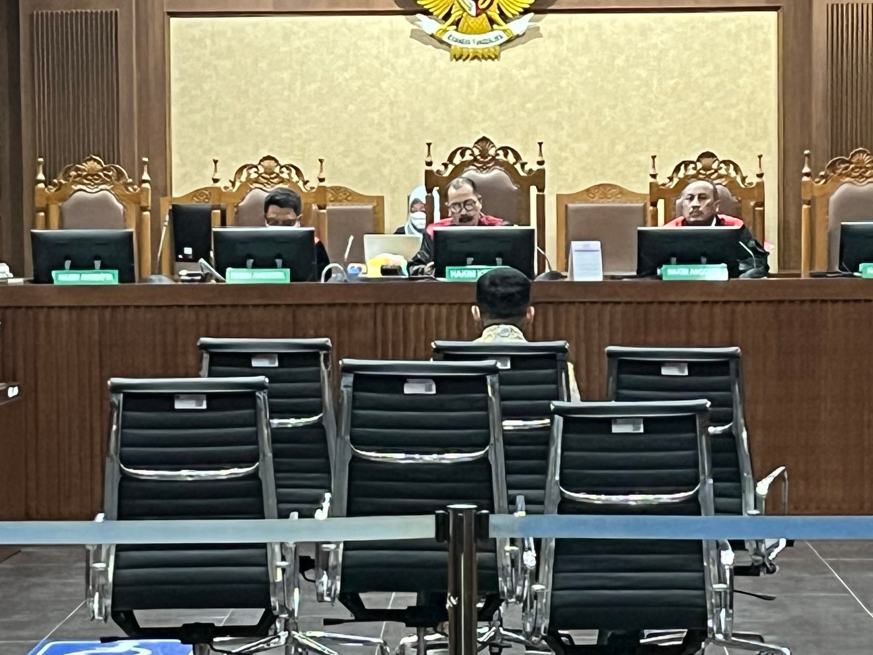 Sidang vonis mantan pejabat Ditjen Pajak Angin Prayitno Aji di PN Jakpus.