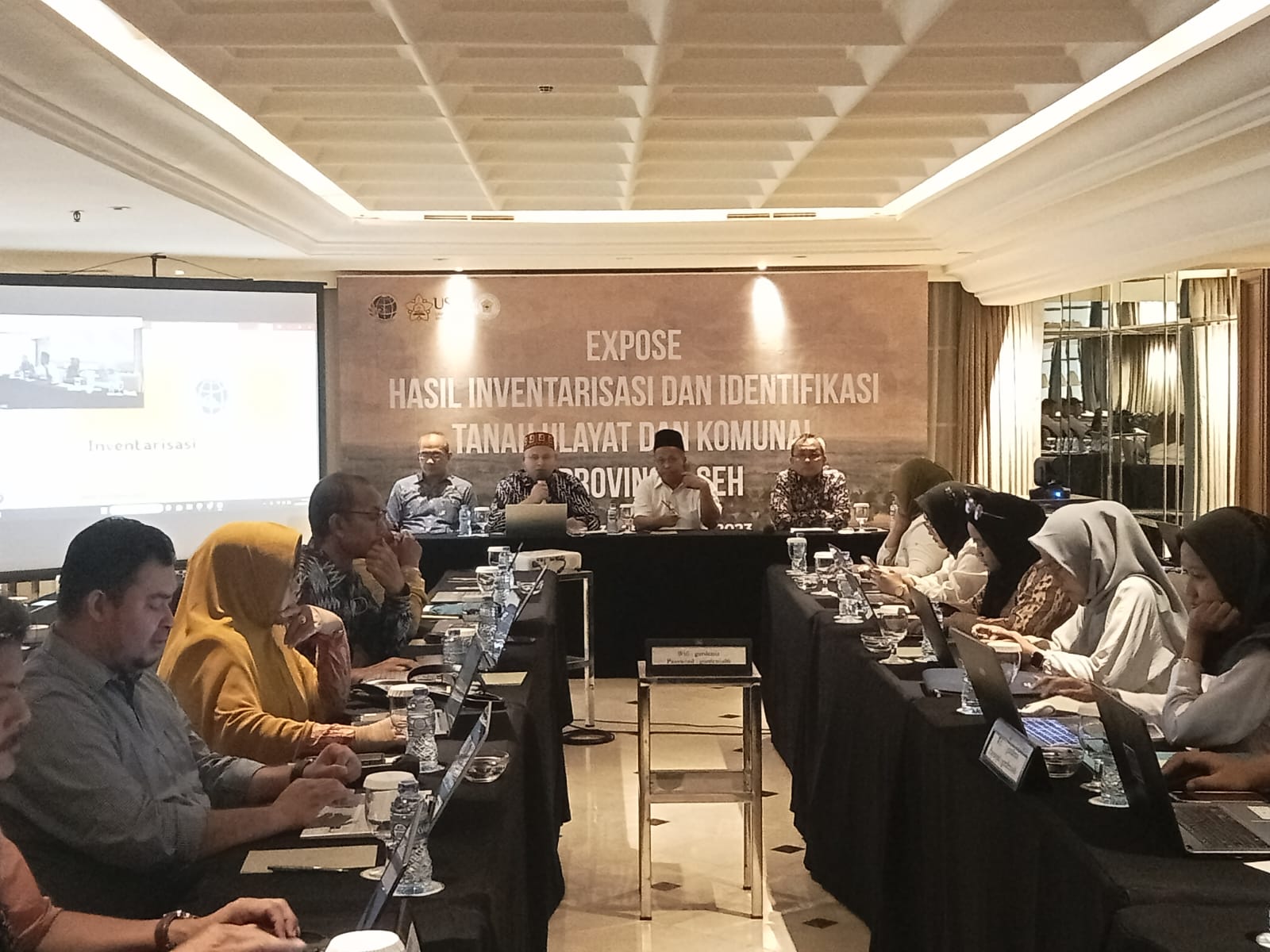 Ekspos hasil riset inventarisasi, identifikasi tanah ulayat dan komunal kawasa Provins Aceh di Jakarta, Kamis (24/8).