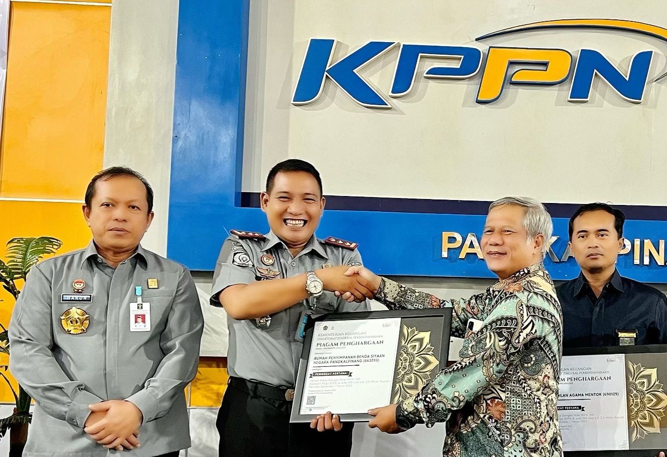 Penghargaan untuk Rupbasan Pangkalpinang dari KPPN Babel