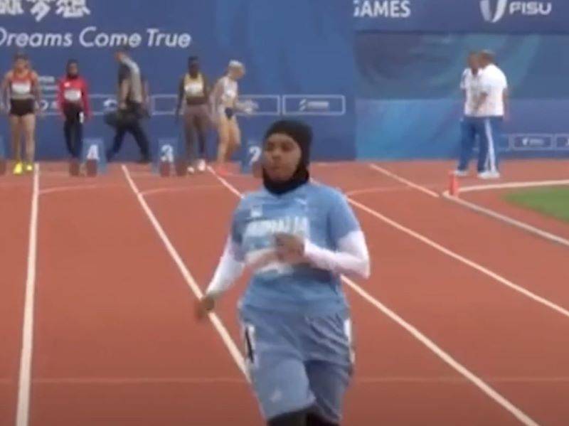 Nasra Abukar Ali, pelari tidak kompeten dari Somalia.