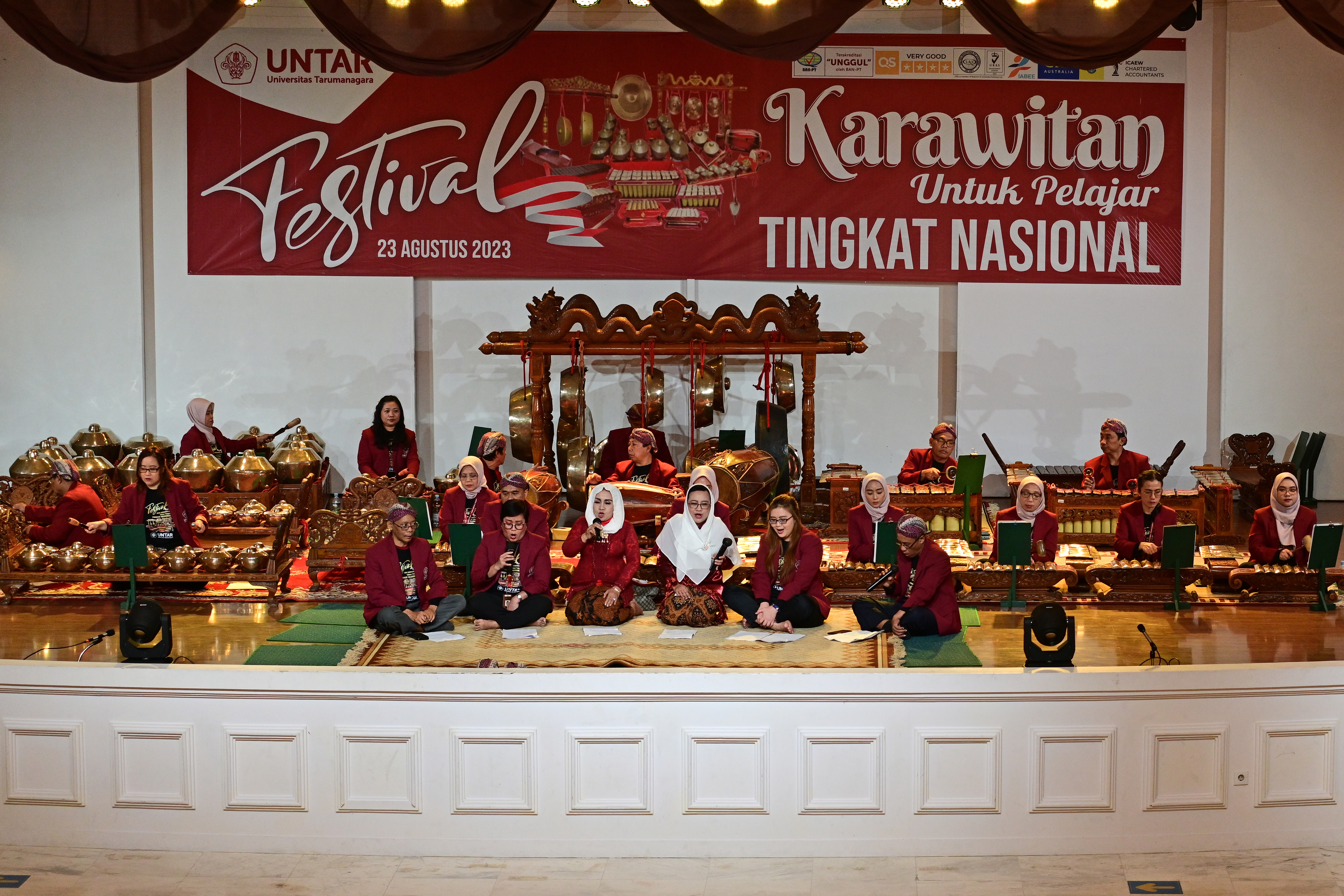 Festival Karawitan untuk Pelajar Tingkat Nasional 2023 yang diselenggara Universitas Tarumanagara, Kamis (24/8).