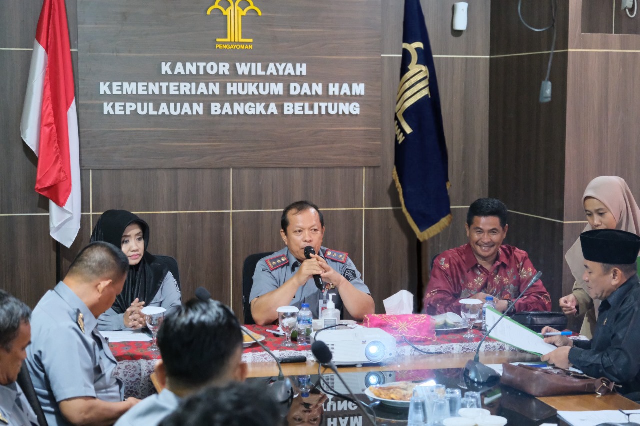 Kunjungan kerja Bapemperda DPRD Kabupaten Bangka ke Kanwil Kemenkumham Babel