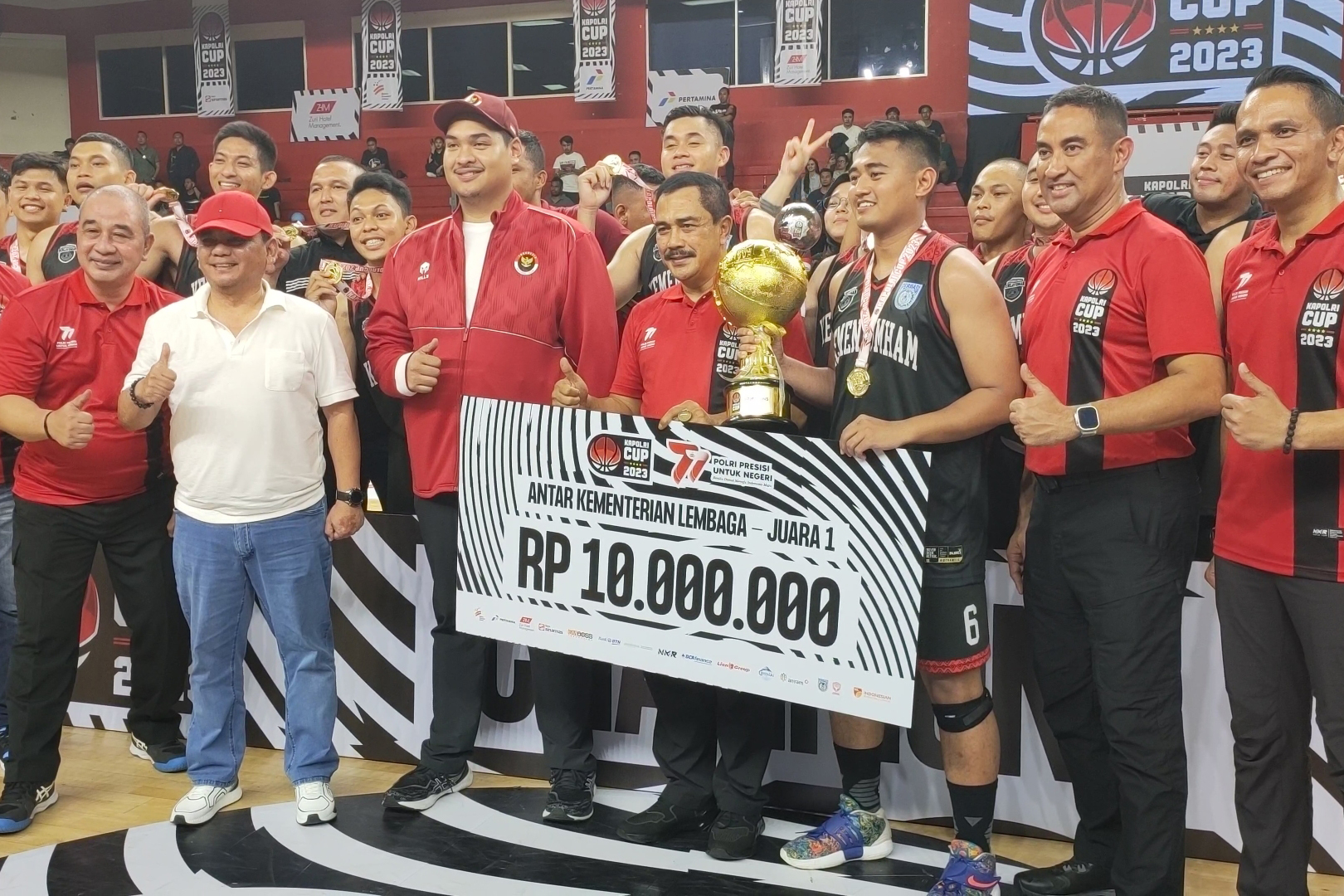 Kapolri Cup Basketball Berakhir, Kemenkumham Juara
