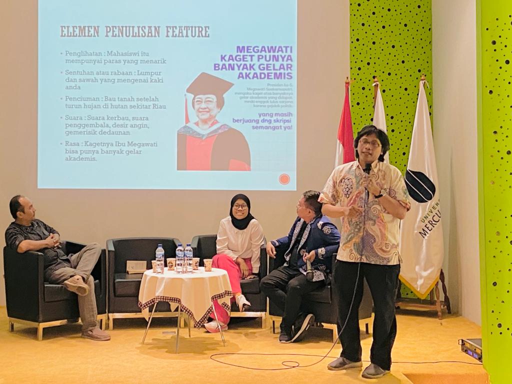 Diskusi bertajuk “Berbagi Tips Menulis Storytelling di Media” 