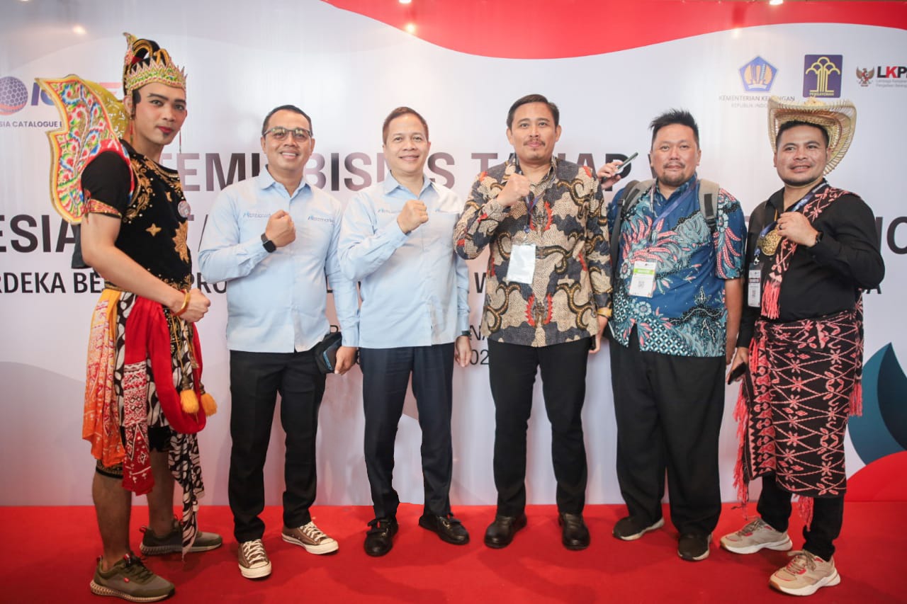 Peserta yang hadir di  Business Matching VI dan Indonesia Catalogue Expo and Forum 2023 di Jiexpo Kemayoran Jakarta.