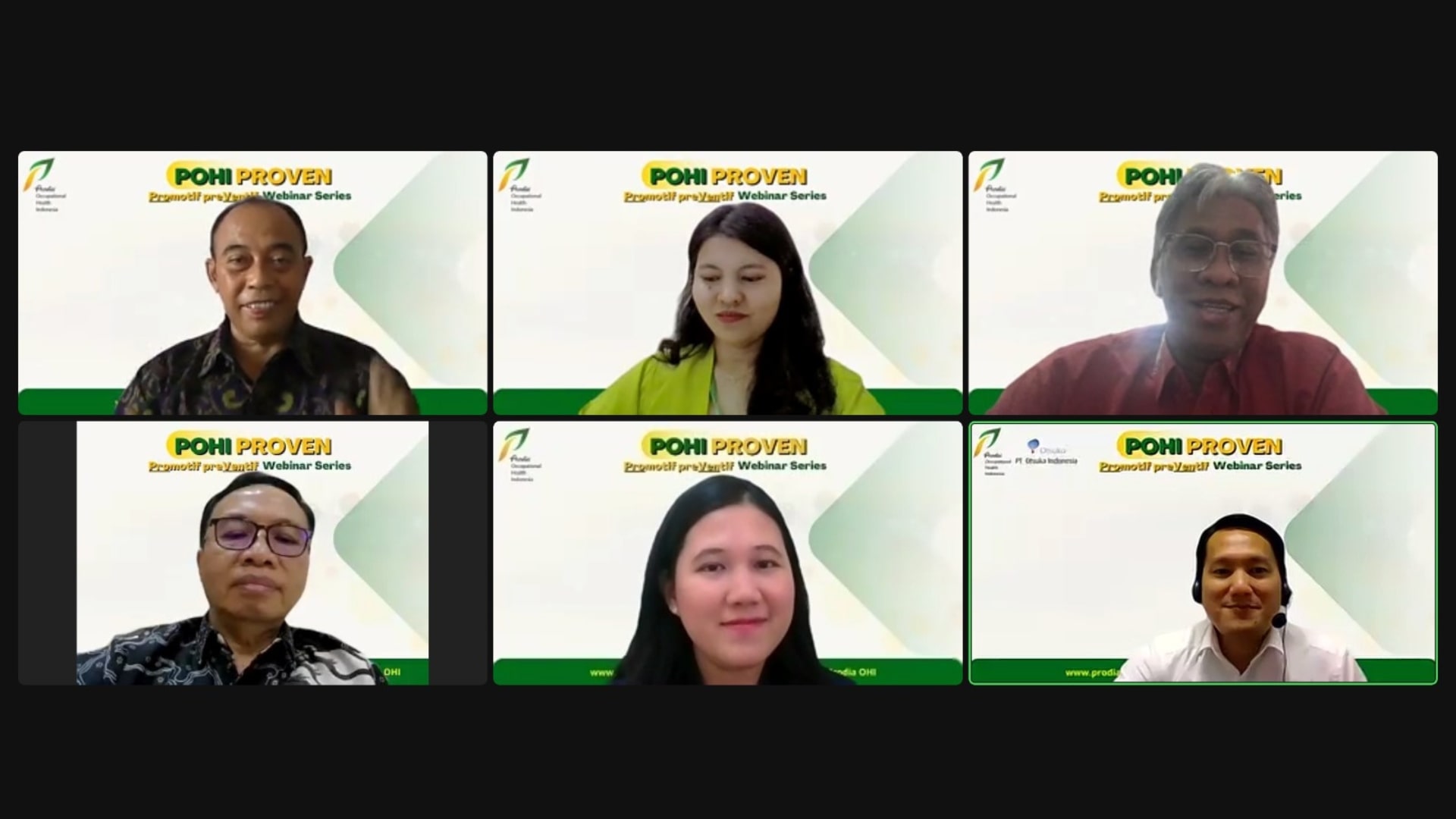 Webinar mengenai air yang digelar Prodia OHI