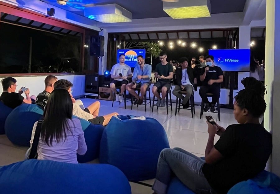 BUIDLRS Web3 Sunset Gathering di Akua de Bilbao, Jimbaran, Bali.