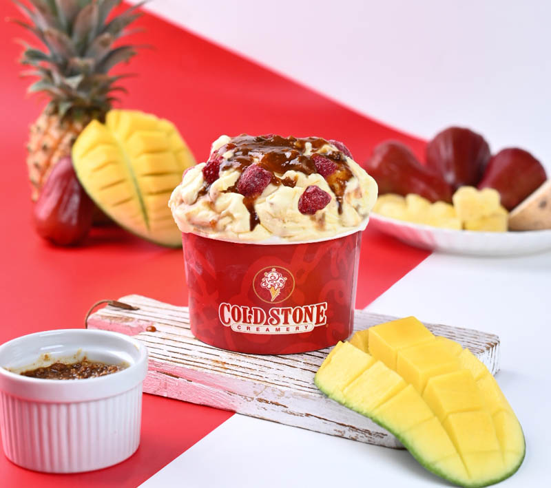 es krim mangga dengan bumbu rujak