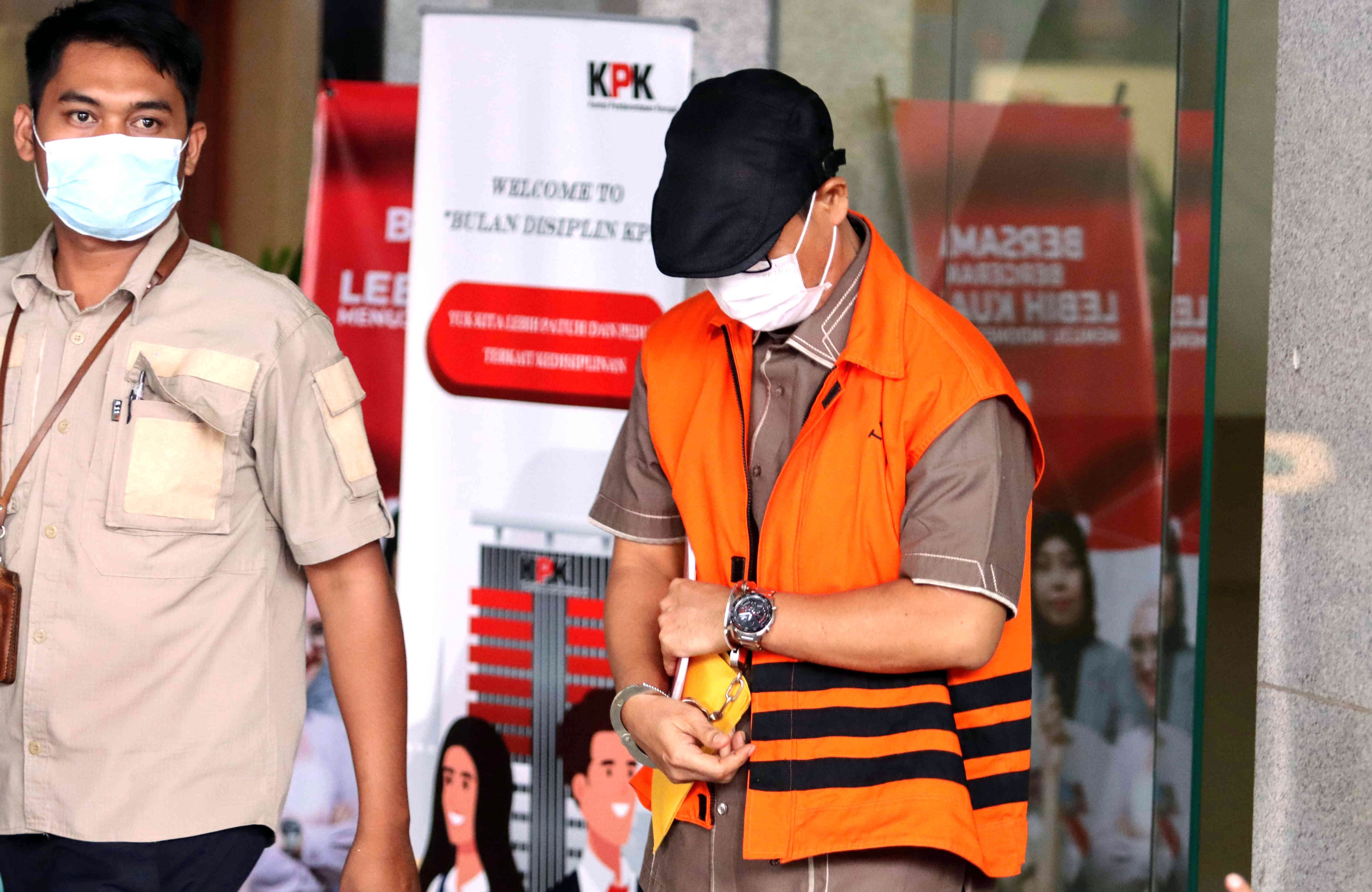 Hakim agung nonaktif Gazalba Saleh saat menjalani pemeriksaan di KPK