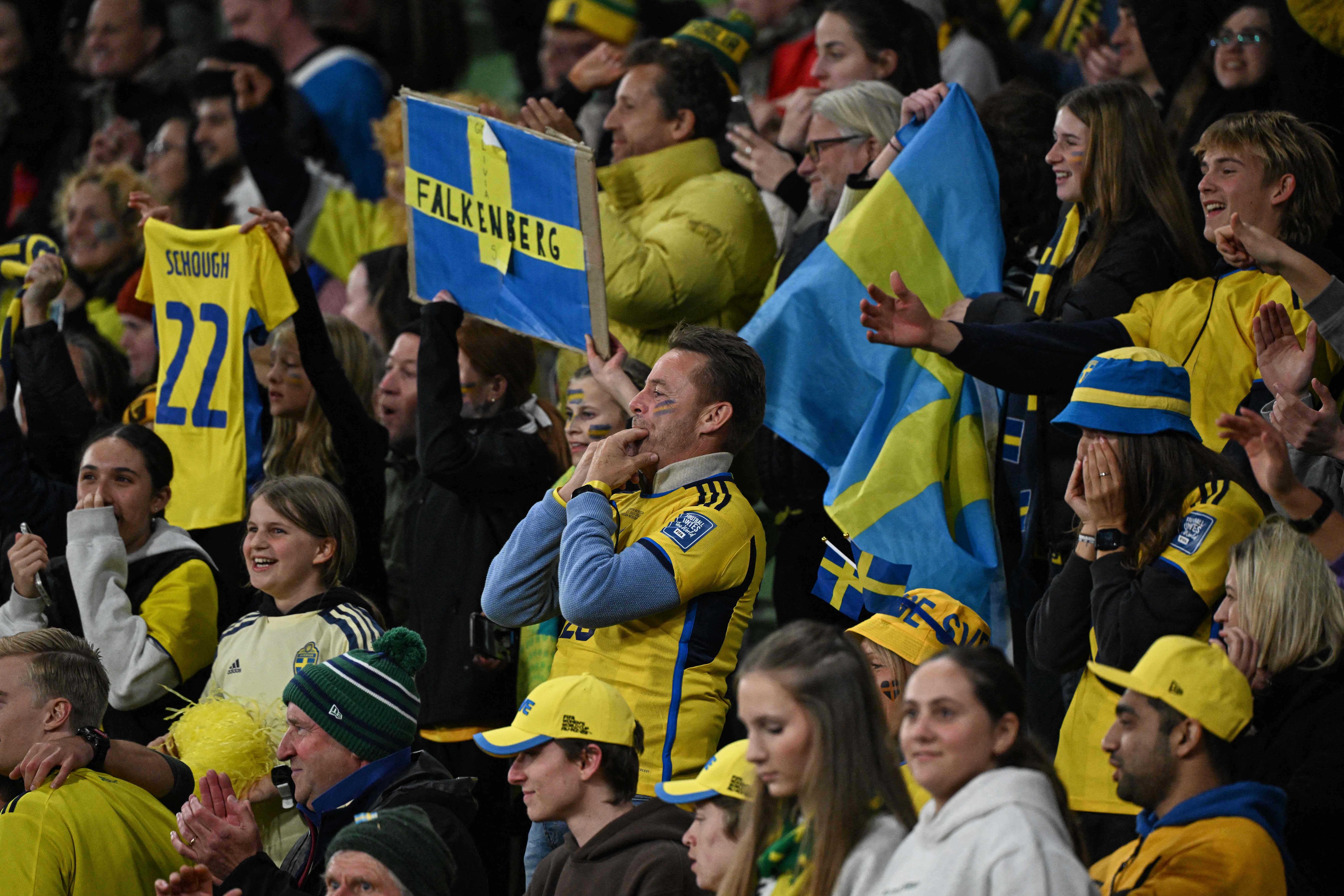 Suppoter Swedia dalam Piala Dunia Wanita 2023