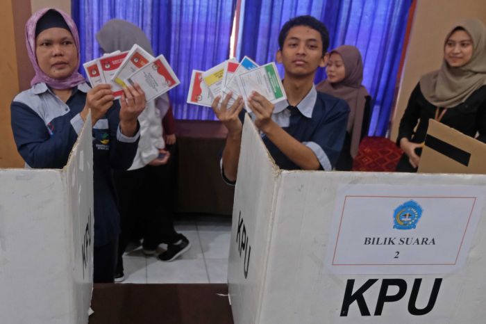 Ilustrasi pemungutan suara dalam pemilu