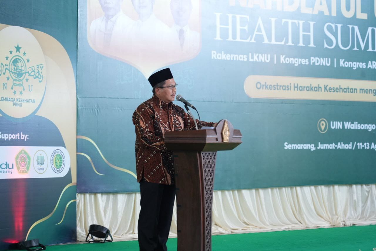 Direktur Utama BPJS Kesehatan, Ghufron Mukti, kegiatan Nahdlatul Ulama Health Summit 2023 di Semarang, Jumat (11/08). 