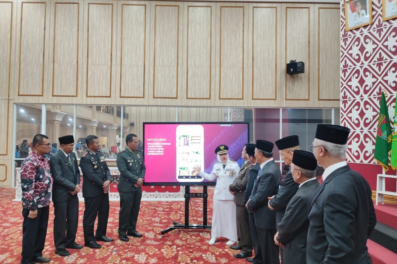 Peluncuran aplikasi Super Mantab di Auditorium Kabupaten Musi Rawas. 