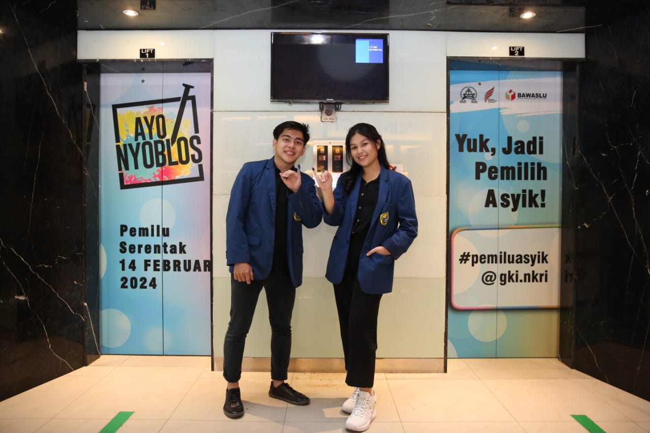 Mahasiswa Ukrida mendukung deklarasi Pemilu 2024 yang damai, tertib, dan bebas dari tekanan.