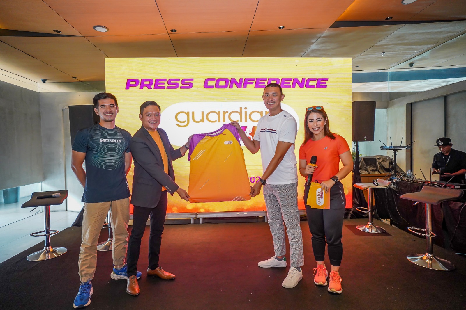 Ritel produk kesehatan Guardian menggelar konferensi pers tentang Guardian Run di Jakarta, Kamis (10/8). 