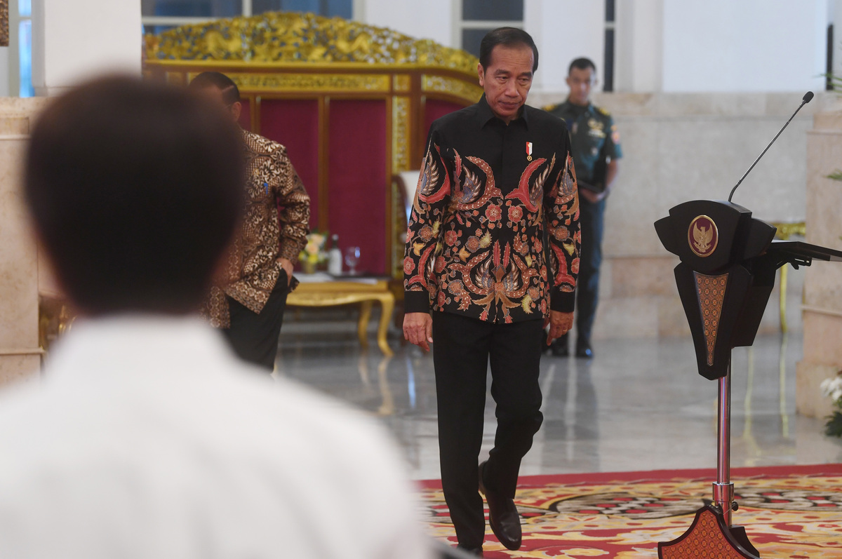 Presiden Joko Widodo di Istana Negara.