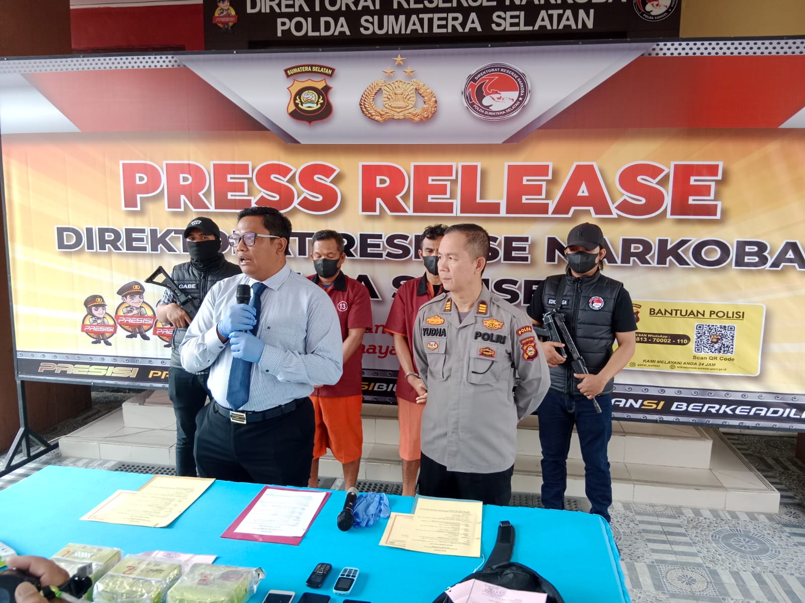 Kurir dan pengedar narkoba ditangkap Polda Sumsel 