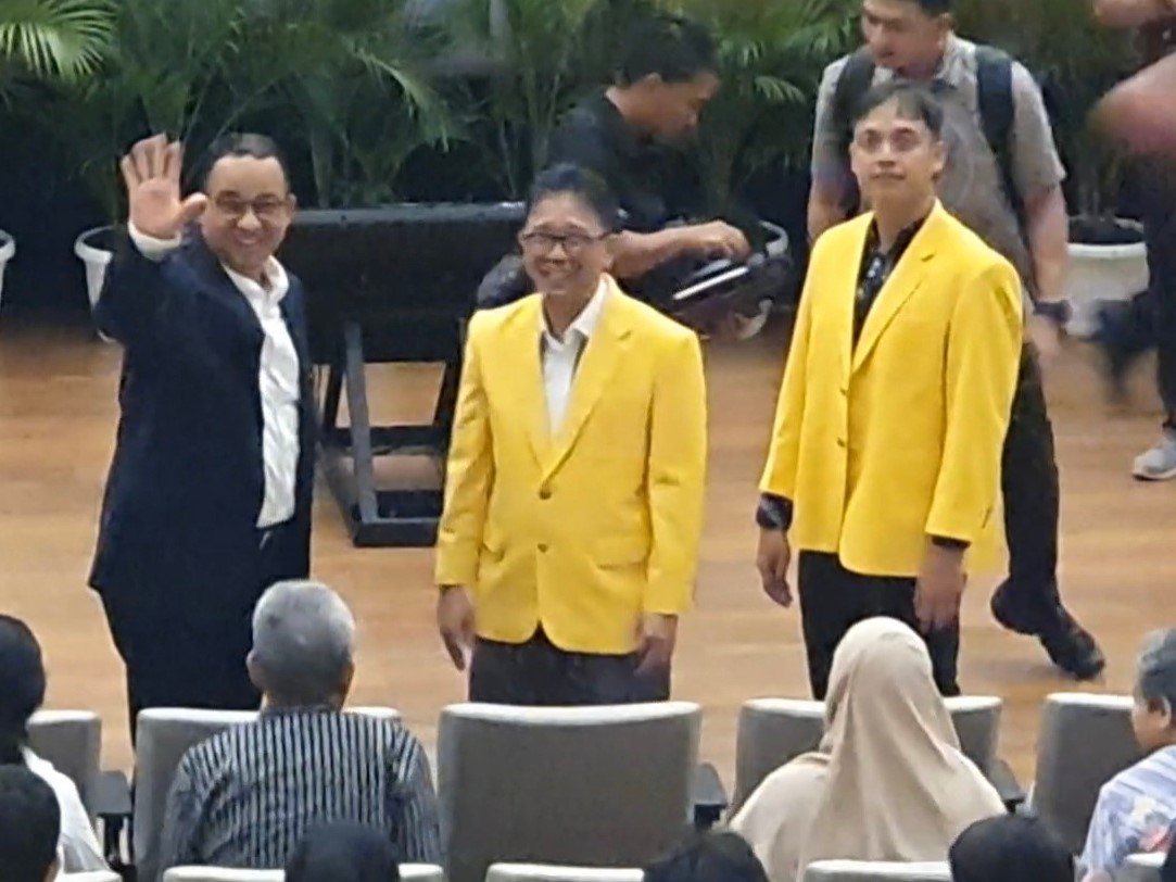 Anies Baswedan memberikan kuliah kebangsaan di FISIP UI. 