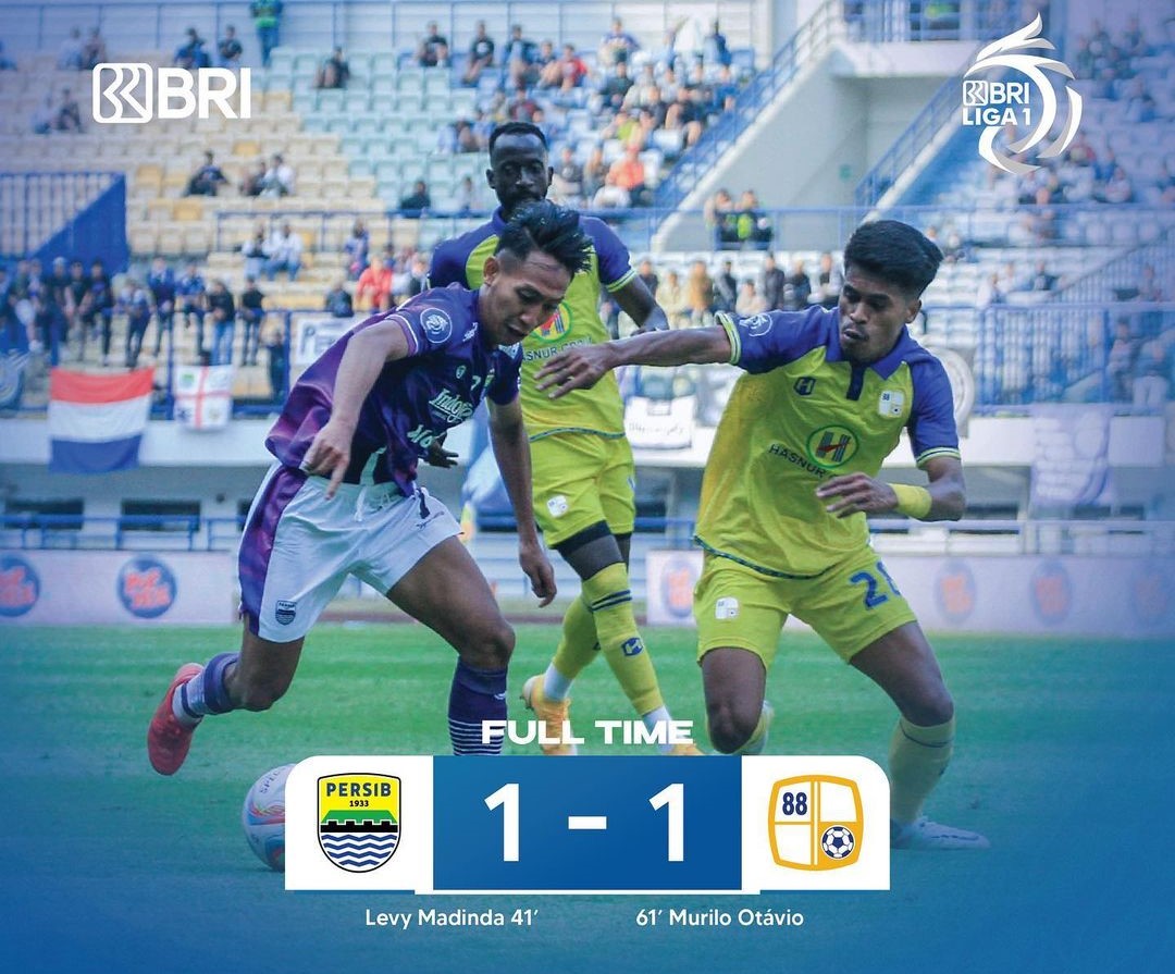 PERSIB Bandung harus puas berbagi angka dengan Barito Putera.