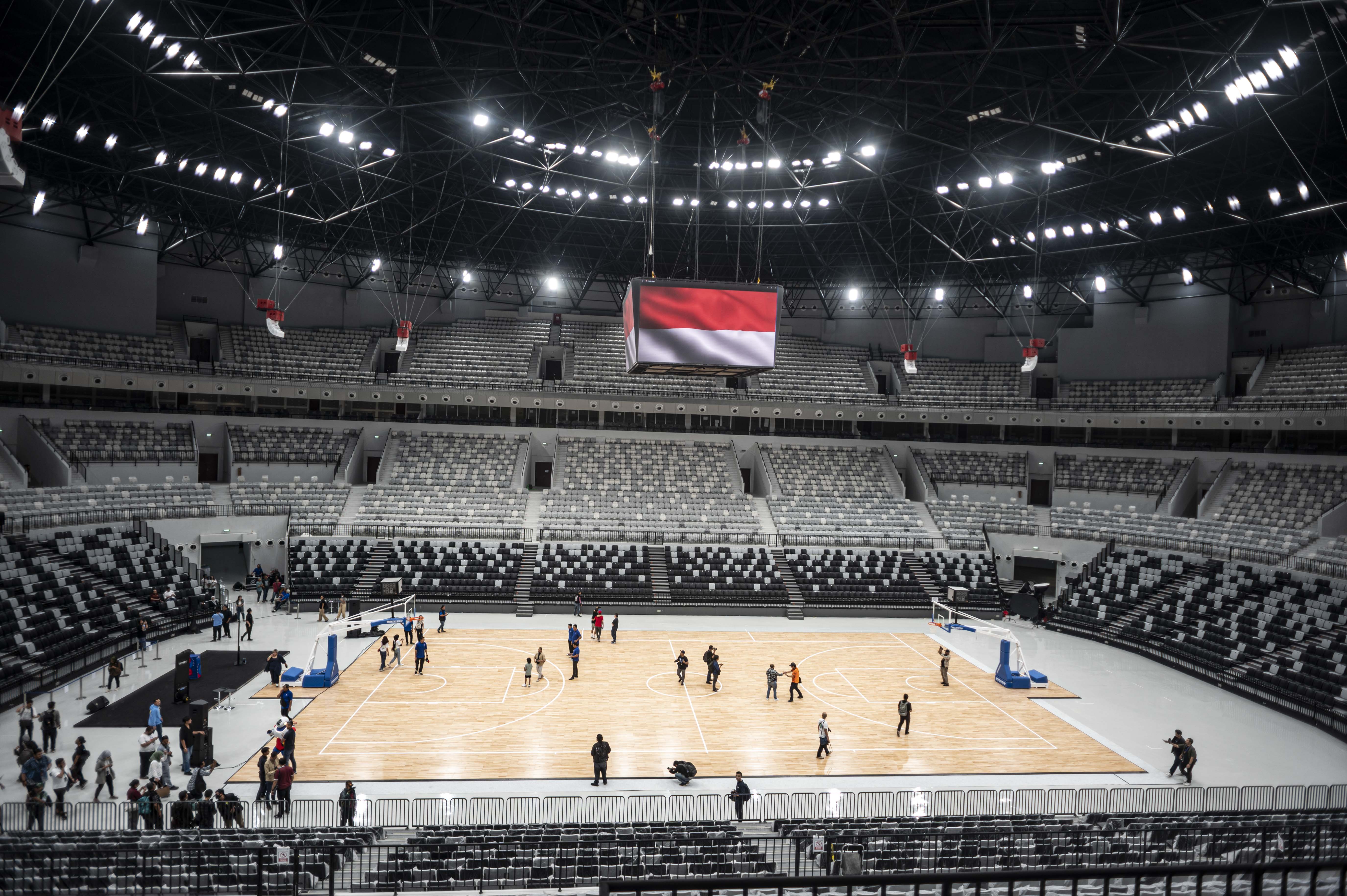 Suasana indoor Multifunction Stadium yang jadi arena FIBA World Cup 2023
