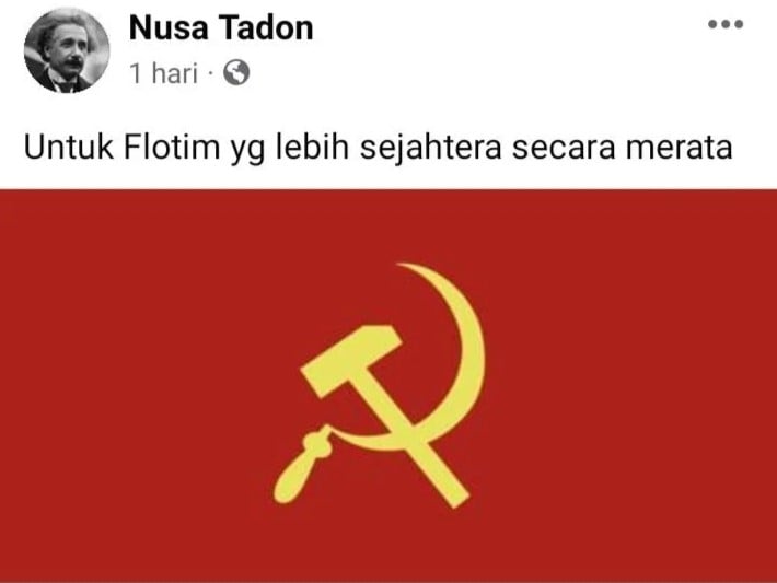 Tabgkapan layar akun pengunggah gambar palu arit.