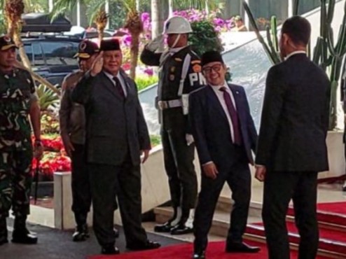Gimik Cak Imin Sambut Prabowo di Sidang Tahunan MPR