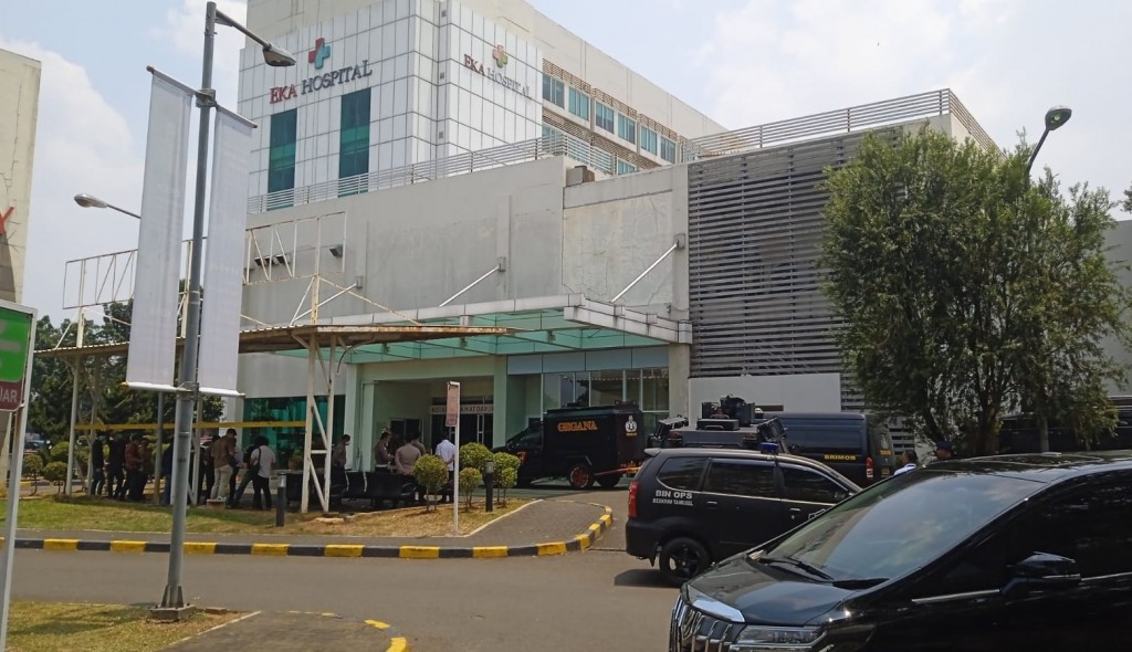 Polisi memeriksa ledakan di Eka Hospital